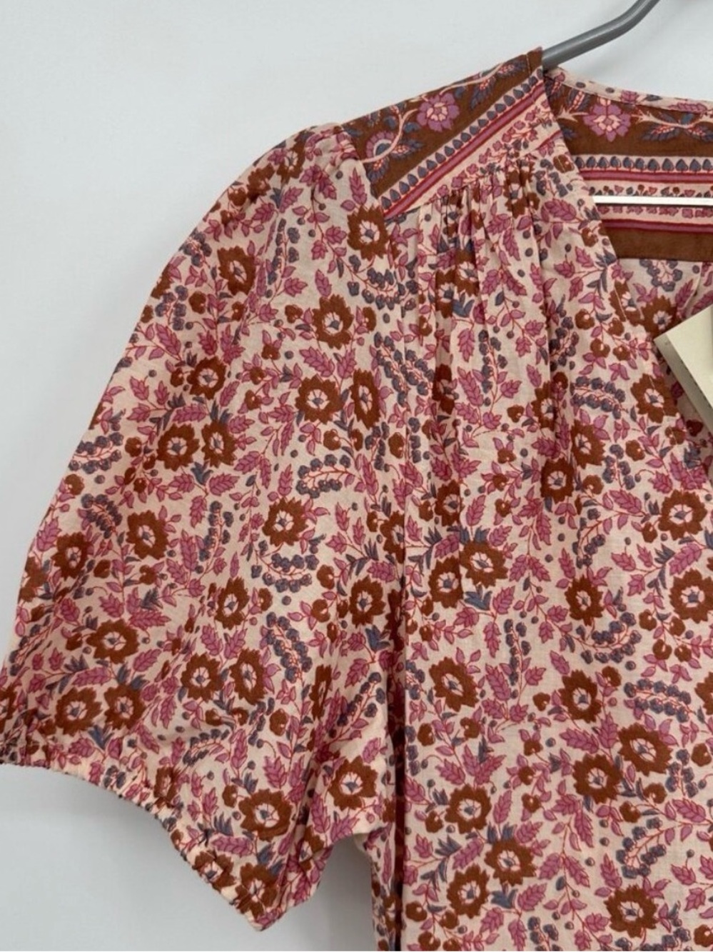 Faherty Orinda Maxi Dress size XL Organic Cotton Button Front Long Sleeve NWT